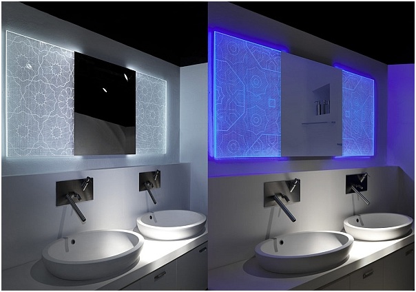 Elia Felices uses holographic effect to make backlit bathroom ...
