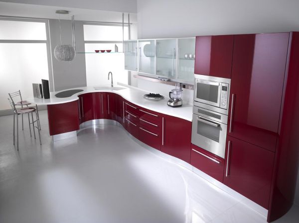 Butterfly Red Kitchen by Fiamberti