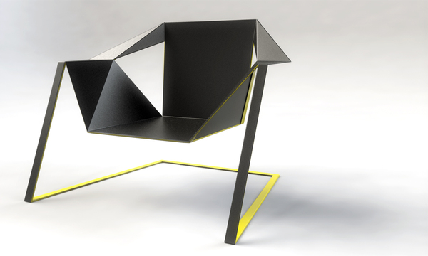 Chair inspired by a meditating monk