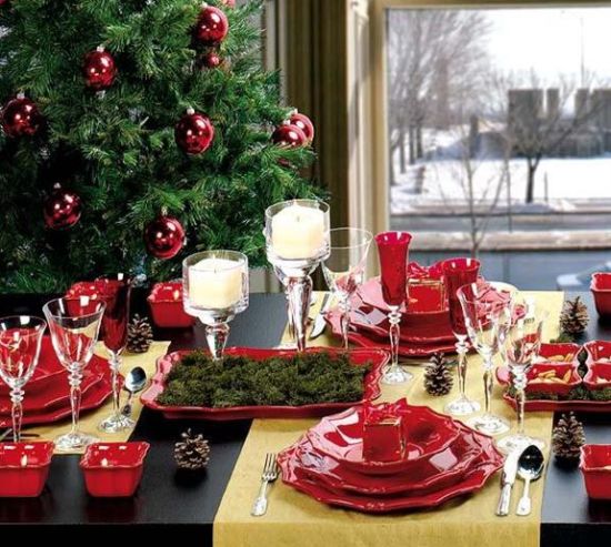 christmas dining table decoration