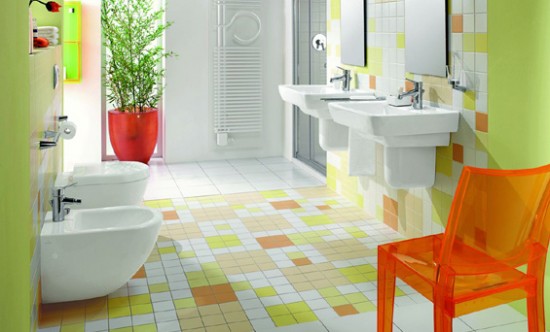 Colourful bathroom tiles from Villeroy & Boch