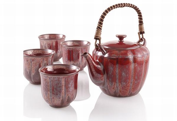 Kabocha Red Metallic Tea Set Kabocha Red Metallic Tea Set