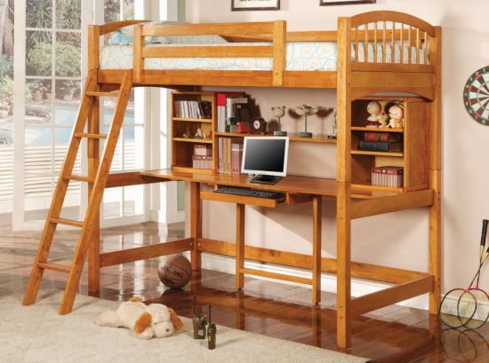 Twin Loft Bed with Desk