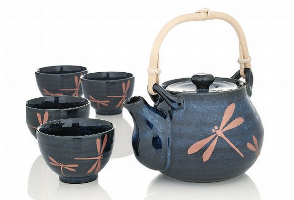 Midnight Dragonfly Tea Set