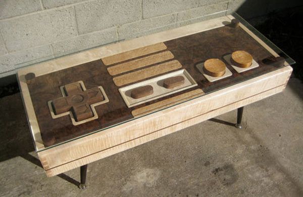 Nintendo NES controller table blends fun with functionality Nintendo NES controller table blends fun with functionality