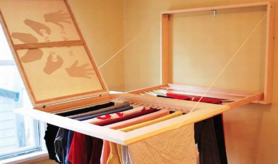 picture frame hides an undercover drying rack 2