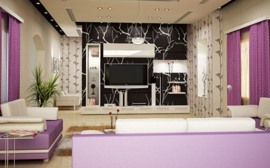 Color Glory:Royal Purple shade for extravagant interiors
