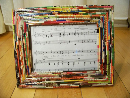recycled magazine photo frame recycled magazine photo frame