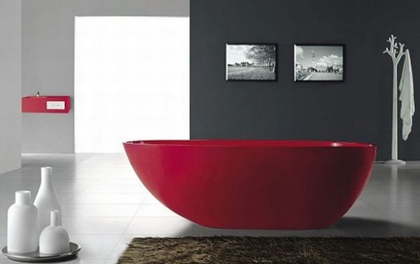 Red Freestanding Bathtub Red Freestanding Bathtub