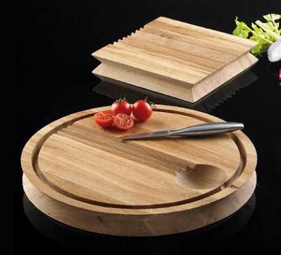 Groovy oak chopping board will keep vegetables in their place ...