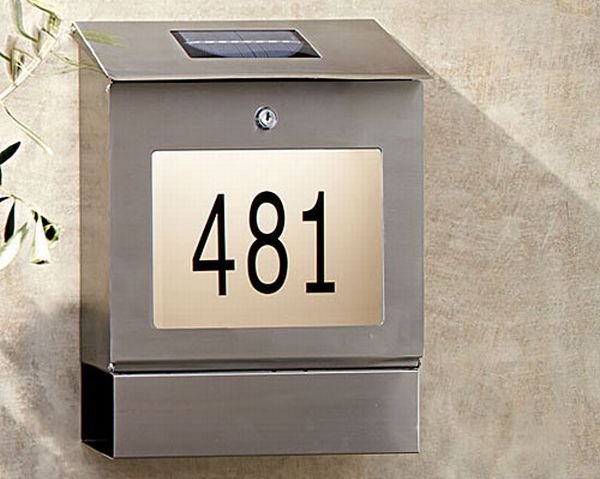 Solar House Number Display & Mailbox Solar House Number Display & Mailbox