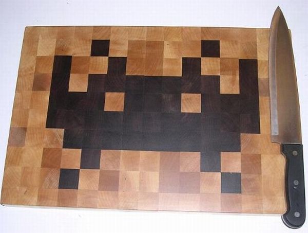 Space Invader Cutting Board Space Invader Cutting Board