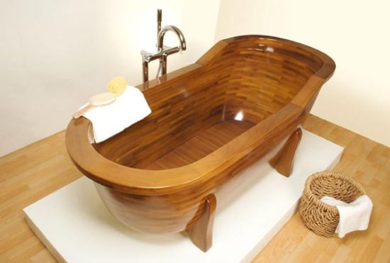 wood bathtub wood bathtub