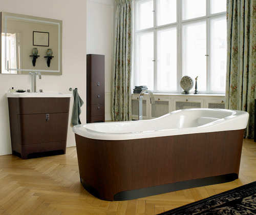 Wooden bathroom design by Duravit