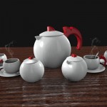 Chicken tea set is inspired by a chicken family!