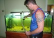 cleaning aquarium