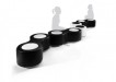 cool black and white poufs binoculo by italian sof
