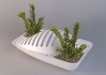 Fluidity dish rack planter