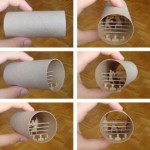 Seven creative artworks made using toilet paper roll