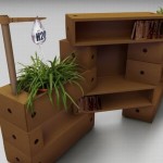 Eight creative bookshelves made using recycled cardboard