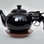 Pistol handled teapot: Gunning for awe
