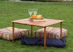 portable roll up wood table in a bag