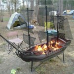 Sailing Ship Fire Pit set sails in your backyard