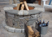 Simple outdoor fire place