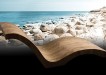 Travertine chaise