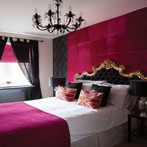 Fuchsia pink bedroom