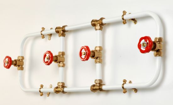 coat rack double white