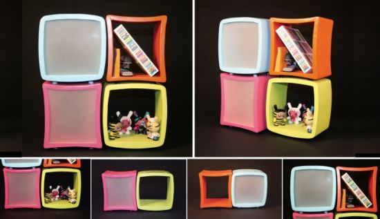 curved square storage light