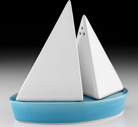 sailboat salt and pepper shaker