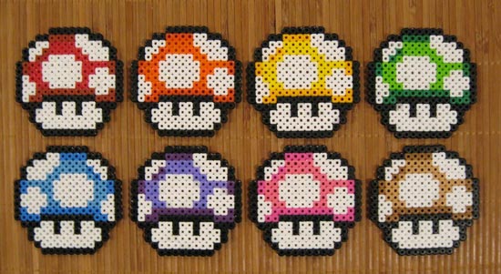 super mario mushroom coasters