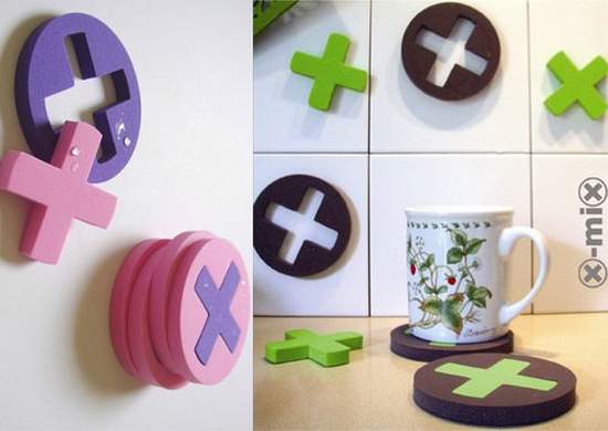 tic tac toe coasters